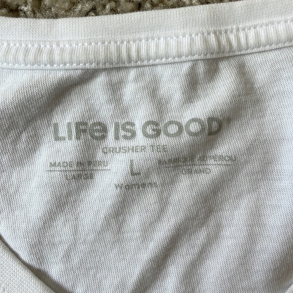 Life Is Good woman's Summer T Shirt With Bird Heart Deign - Size L - Picture 3 of 5